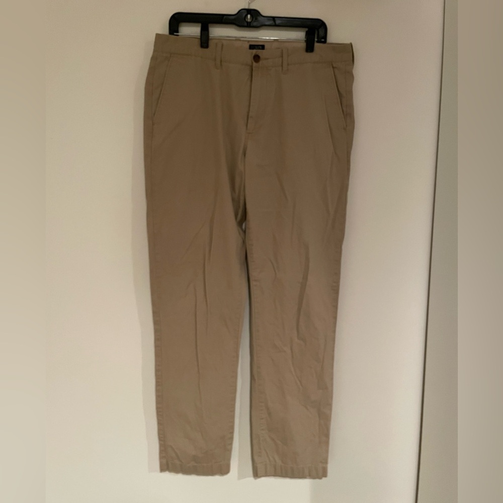 J. Crew Sutton Men's Khaki Chinos Tan Pants Straight Leg 34”x34”